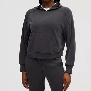 Lululemon Softstreme Crop Hoodie Color Black Size 8